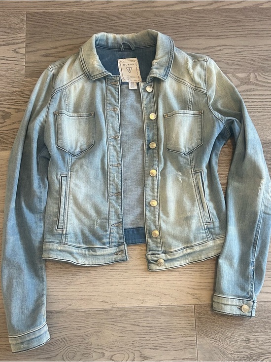 Guess Jackets & Blazers - Guess Light Blue Denim Jacket with Button Front